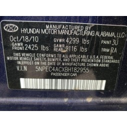 2011 HYUNDAI SONATA SE