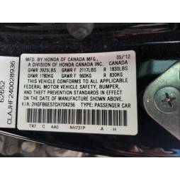 2012 HONDA CIVIC SI