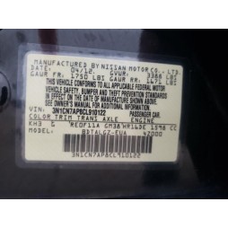 2012 NISSAN VERSA S