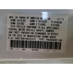 2017 HONDA ACCORD EXL