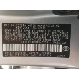 2019 TOYOTA CAMRY L