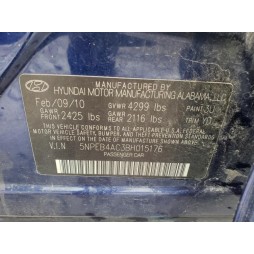 2011 HYUNDAI SONATA GLS