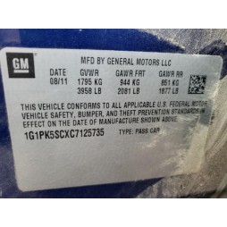 2012 CHEVROLET CRUZE ECO