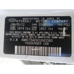 2012 HYUNDAI ACCENT GLS