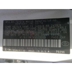 2019 TOYOTA CAMRY LE