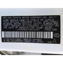 2011 LEXUS CT 200