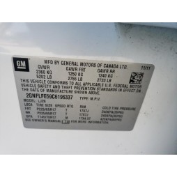 2012 CHEVROLET EQUINOX LTZ