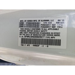 2014 HONDA ODYSSEY EXL