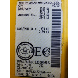 2011 NISSAN ALTIMA BASE