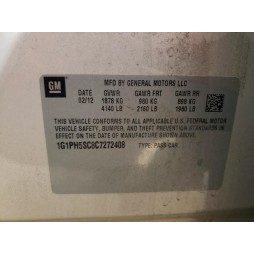2012 CHEVROLET CRUZE LTZ