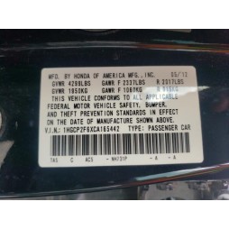 2012 HONDA ACCORD SE