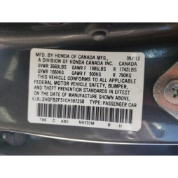 2012 HONDA CIVIC LX