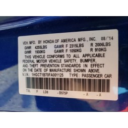 2015 HONDA ACCORD EX