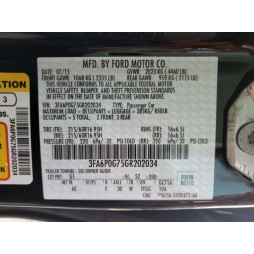 2016 FORD FUSION S