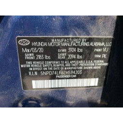 2020 HYUNDAI ELANTRA SE