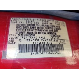 2012 NISSAN VERSA S