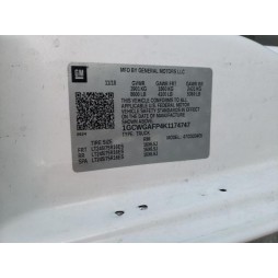 2019 CHEVROLET EXPRESS G2500