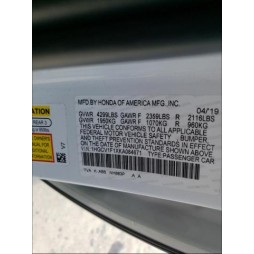 2019 HONDA ACCORD LX