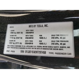 2019 TESLA MODEL 3