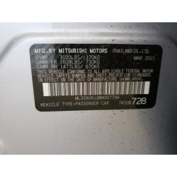 2021 MITSUBISHI MIRAGE ES