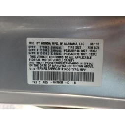 2012 HONDA ODYSSEY TOURING