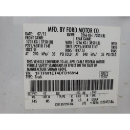2013 FORD F150 SUPERCREW