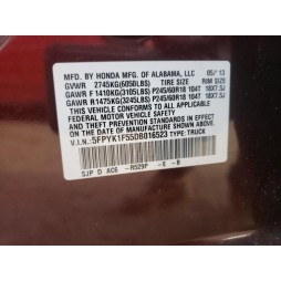 2013 HONDA RIDGELINE RTL
