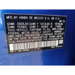 2015 HONDA FIT LX