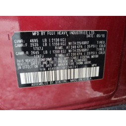 2015 SUBARU OUTBACK 2.5I PREMIUM