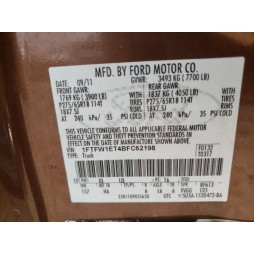2011 FORD F150 SUPERCREW