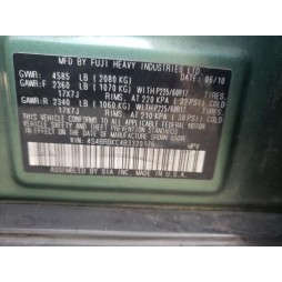 2011 SUBARU OUTBACK 2.5I LIMITED