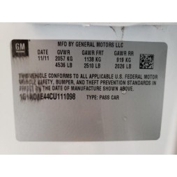 2012 CHEVROLET VOLT