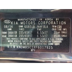 2015 KIA SEDONA LX