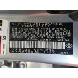 2018 TOYOTA CAMRY XSE