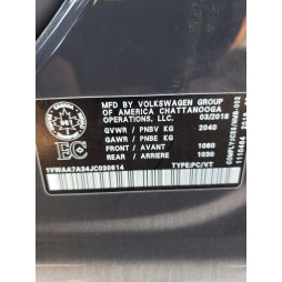 2018 VOLKSWAGEN PASSAT S