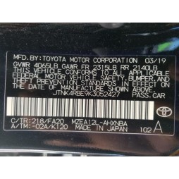 2019 TOYOTA COROLLA SE