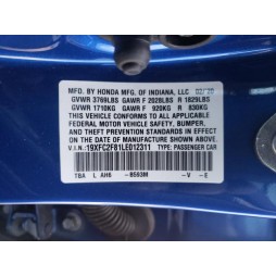 2020 HONDA CIVIC SPORT
