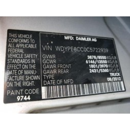 2012 FREIGHTLINER SPRINTER 2500