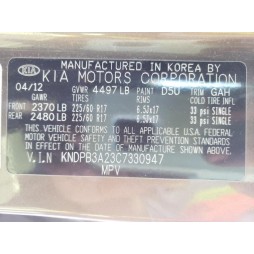 2012 KIA SPORTAGE BASE