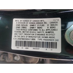 2013 HONDA CIVIC SI