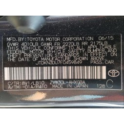 2015 TOYOTA PRIUS