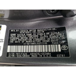 2018 TOYOTA CAMRY L