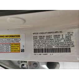 2019 HONDA ACCORD LX