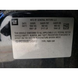 2011 CHEVROLET CRUZE LT
