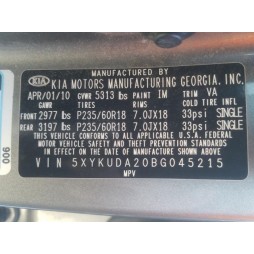 2011 KIA SORENTO EX