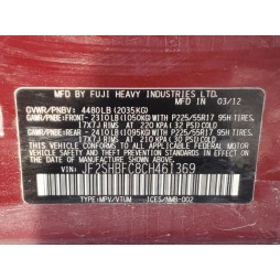 2012 SUBARU FORESTER LIMITED