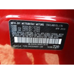 2019 MITSUBISHI MIRAGE ES