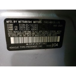 2020 MITSUBISHI MIRAGE G4 SE