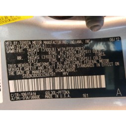 2012 TOYOTA SIENNA