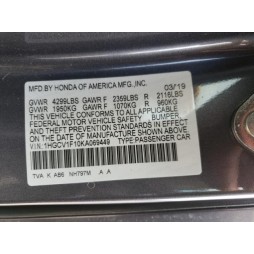 2019 HONDA ACCORD LX